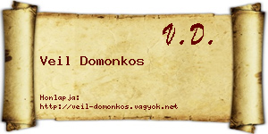 Veil Domonkos névjegykártya